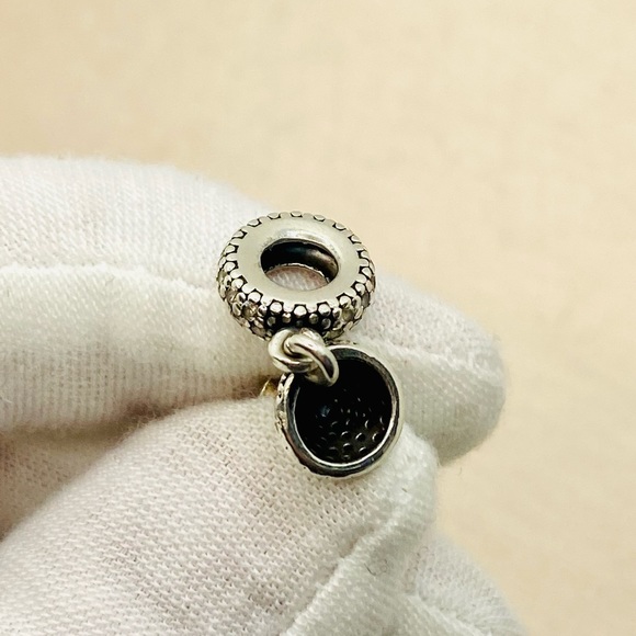 Pandora 791535CZ Sterling Silver Night Out Cocktail Glass Dangle Charm w/ CZ's - Picture 8 of 10